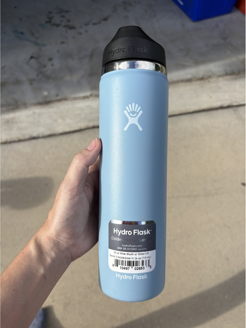 Hydro Flask x Public Lands light blue water bottle.  24 oz. NWT!